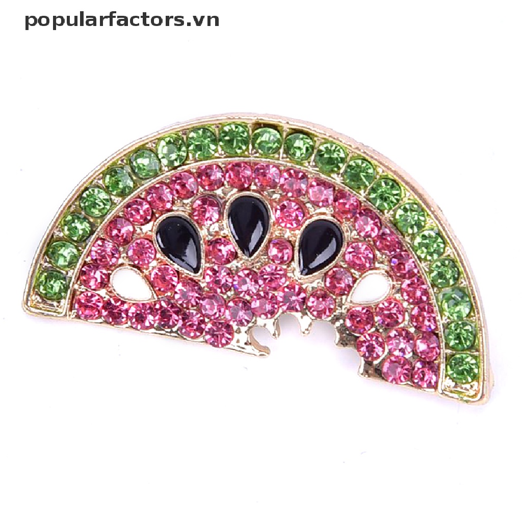 Ghim Cài Áo Hình Dưa Hấu Đính Pha Lê Thời Trang