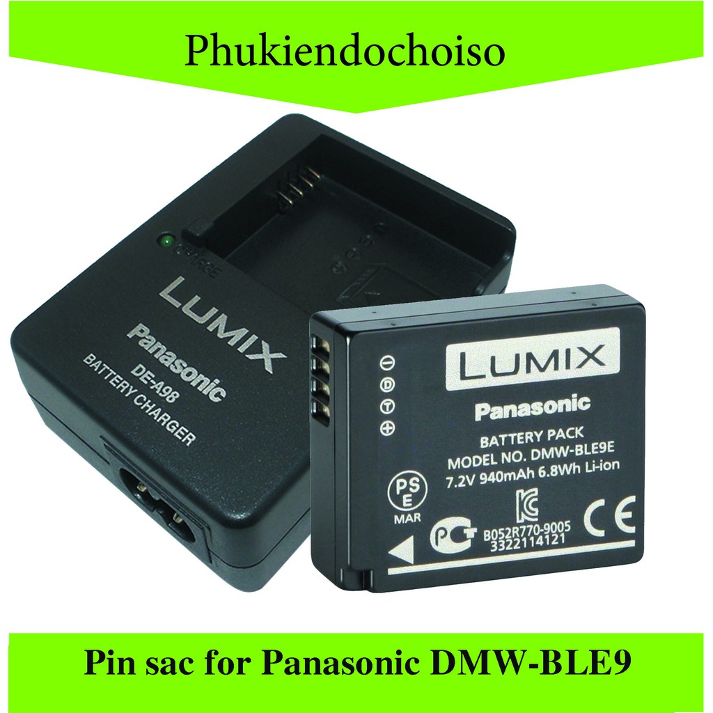 Bộ pin sạc thay thế cho Panasonic DMW-BLE9E