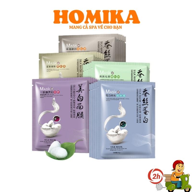 Mặt Nạ Giấy Dưỡng Da Mụn Cấp Ẩm Tơ Tằm SILK MASK BIOAQUA - HOMIKA - MN02