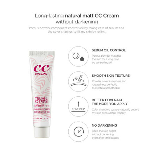 (Hàng Mới Về) Kem Cc Dưỡng Da Dung Tích 30ml Chất Lượng Cao / [SECRETKEY] Telling U CC Cream 30ml | BigBuy360 - bigbuy360.vn