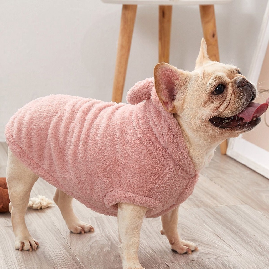Áo Khoác Có Nón Giữ Ấm Mùa Đông Cho Thú Cưng Nhiều Màu Sắc