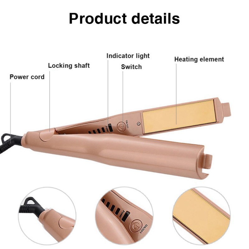 Kẹp uốn duỗi tóc bằng nhiệt chuyên dụng có thể điều chỉnh xoay 360 độ