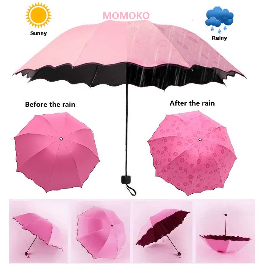 Dù che nắng UV P001 nở hoa khi gặp nước ma thuật