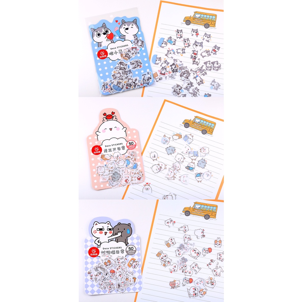 Nhãn dán trang trí kiểu hoạt hình đáng yêu sáng tạo
