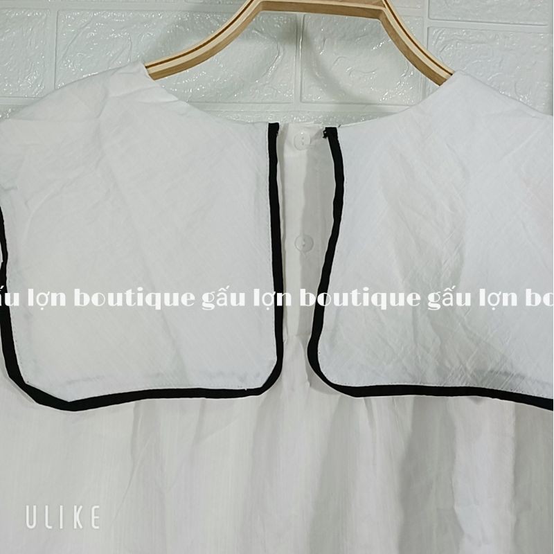 áo babydoll cộc tay cổ thủy thủ vintage ảnh thật