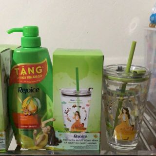Dầu gội Rejoice siêu mượt 650g tặng ly thủy tinh cao cấp