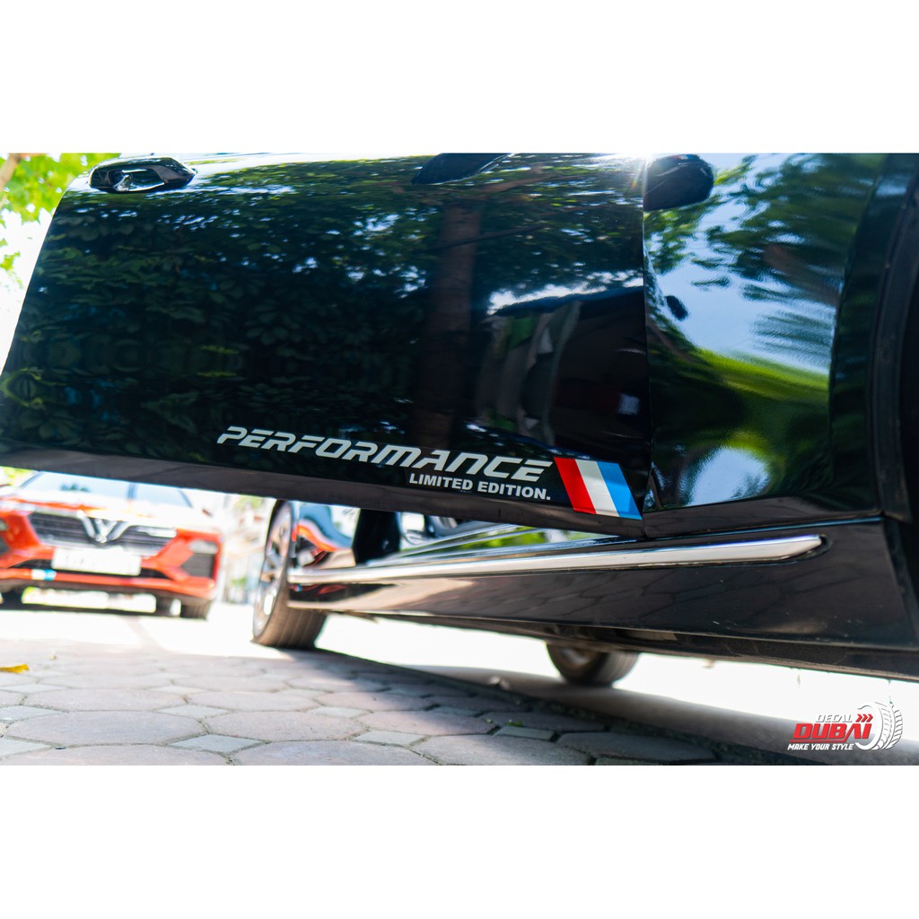 FULL BỘ TEM 9 STICKER PERFORMANCE TRANG TRÍ LÀM ĐẸP XE Ô TÔ CAO CẤP DÁN MỌI LOẠI XE