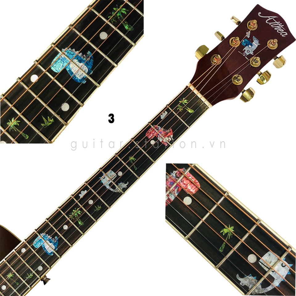 Miếng Dán Cần Đàn Guitar Giả Khảm Mẫu 2019 – Sticker Inlay Guitar