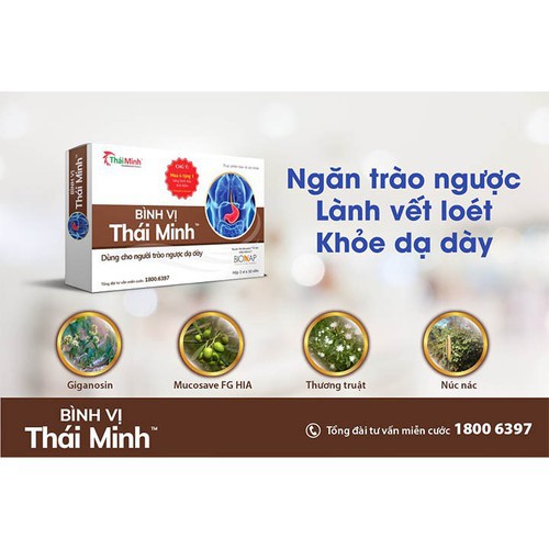 [CHÍNH HÃNG ] Bình Vị Thái Minh - Giảm Trào Ngược Dạ Dày,  Giảm Thiểu Các Biểu Hiện Của Viêm Loét Dạ Dày