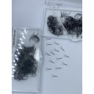 Mi fan 6D độ cong C - CC - D, độ dày 0.07 (1 hộp 500 fan) MDC LASHES (keo nối mi, uốn mi, dụng cụ nối mi)