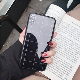 [ FREESHIP TỪ 50K TOÀN QUỐC ] Ốp lưng Iphone mặt kính trơn, caro