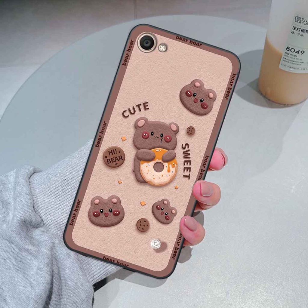 Ốp Vivo V5 / V5 Plus / Y67 bear brick, gấu đáng yêu, dễ thương