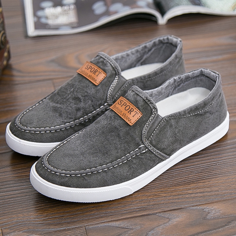 Giày lười vải Canvas thoáng khí thời trang cho nam size 38-45 | BigBuy360 - bigbuy360.vn