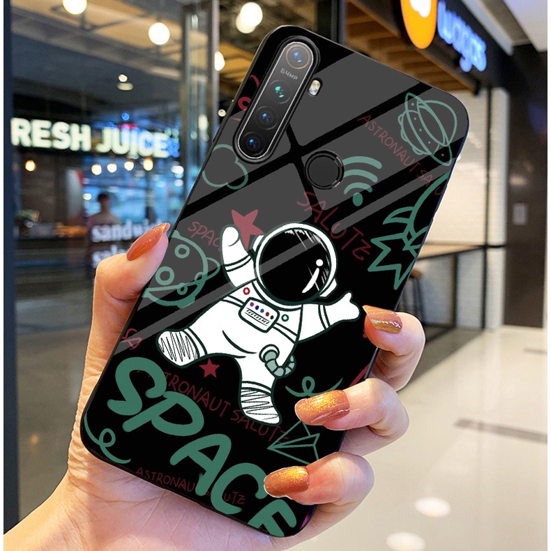 Ốp Lưng REALME Q ,C3,C3i, REALME 5,5I,5 PRO,5s, 6i Ốp kính bóng cao cấp Phi Hành Gia