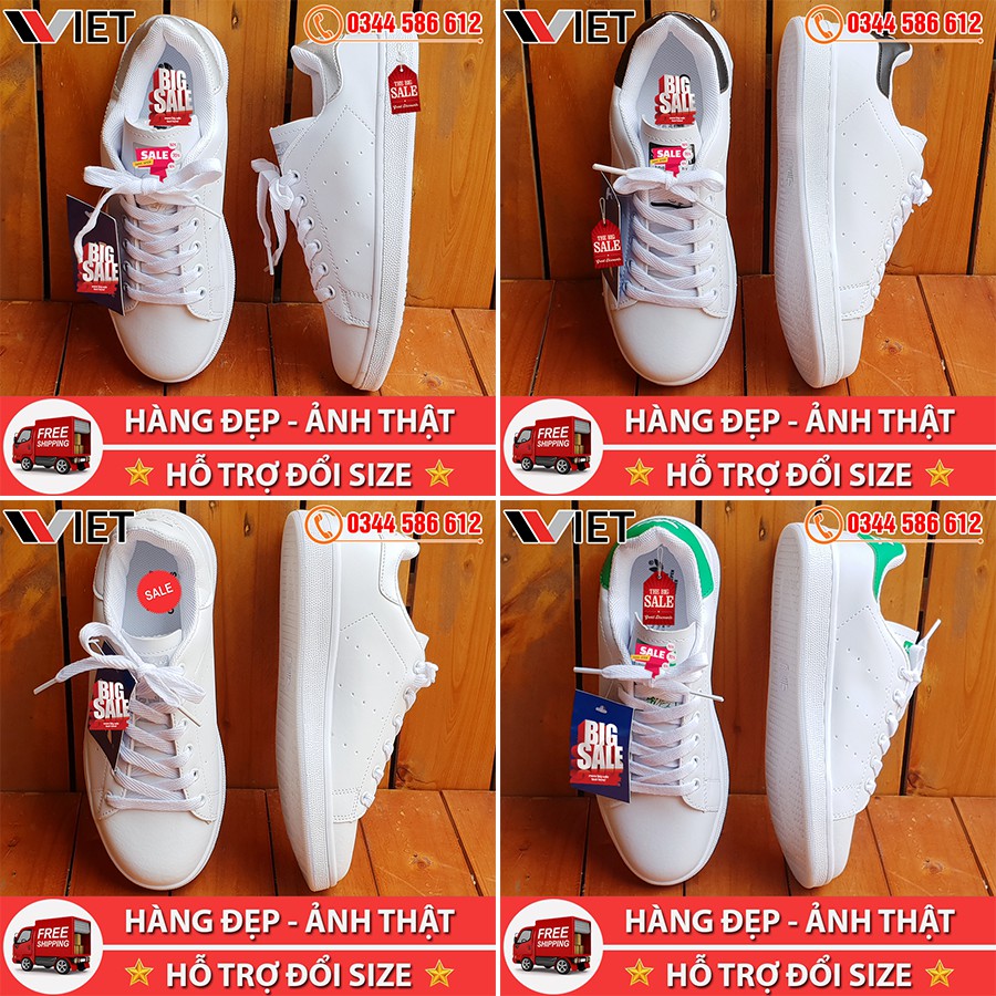 [FREE SHIP TOÀN QUỐC] Giày Thể Thao Stan Smith Đủ Màu Đen, Trắng, Xanh Lá, Bạc Giá Rẻ