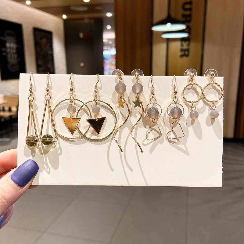 Set hoa tai dáng dài phong cách Hàn Quốc nhiều mẫu tùy chọn