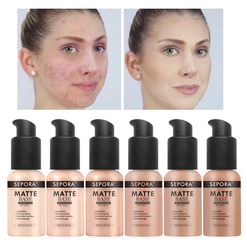 Kem nền SEPORA dạng lỏng mềm mại trang điểm kiềm dầu lâu phai dung tích 30ml
