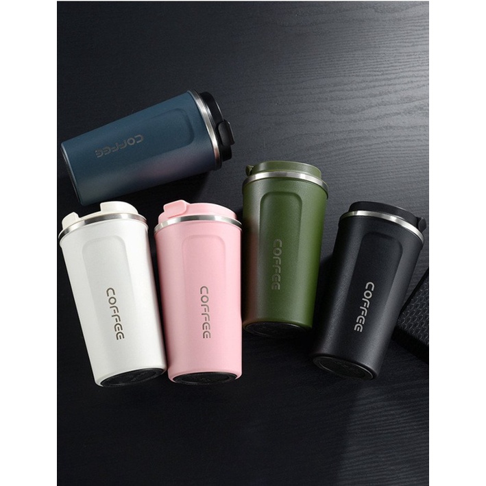 Cốc giữ nhiệt 510ml  ly coffee holic inox 304, bình nước giữ nhiệt 12h chống dò