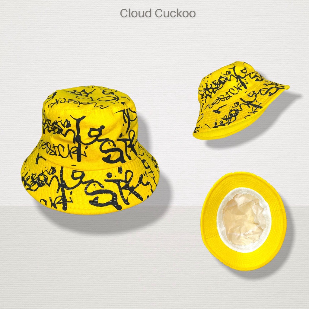 Mũ Bucket Loang Sơn Mầu Vàng Phom Mũ Phù Hợp Bạn Nữ Size Đầu Nhỏ - Mã Số: mbk81773