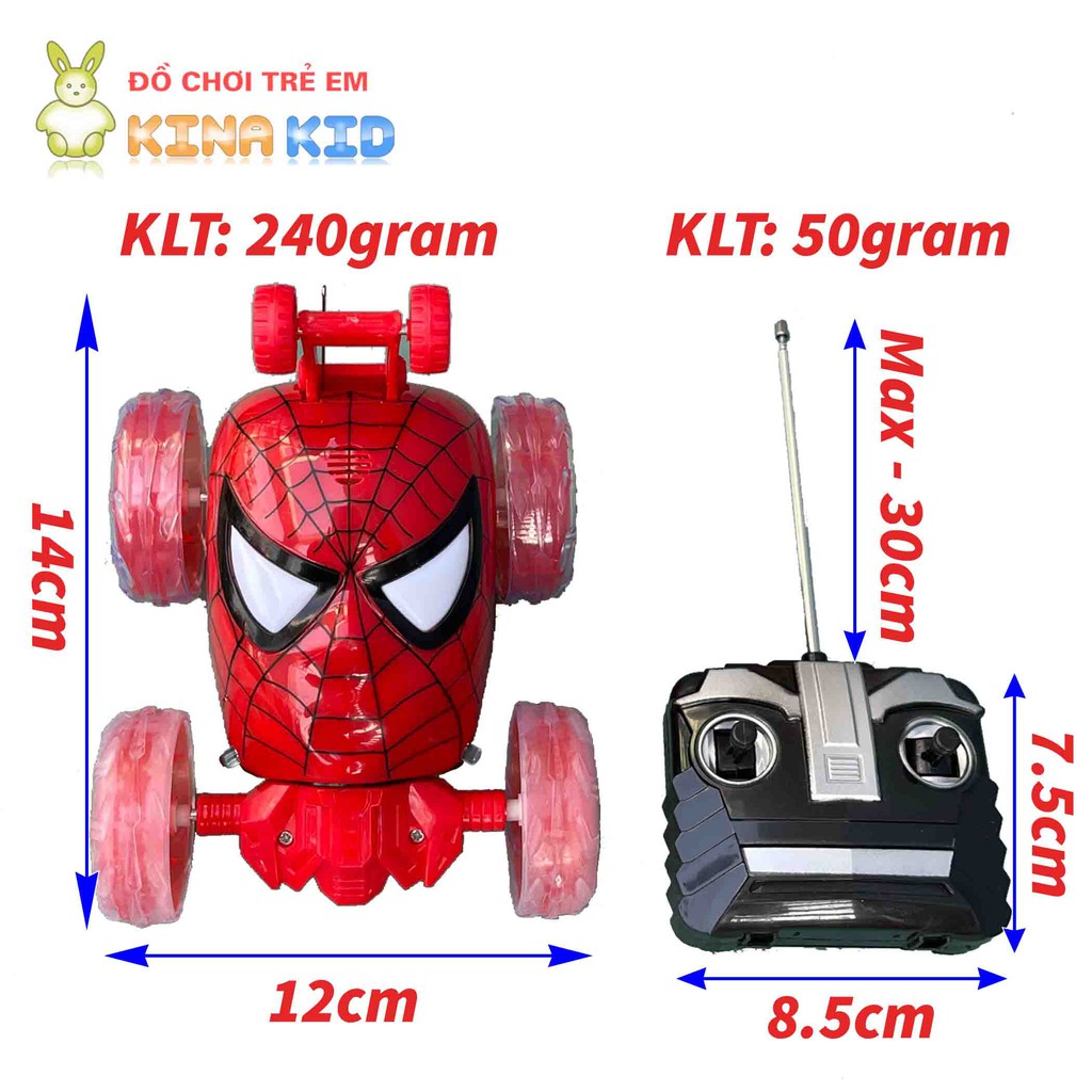 Xe Điều Khiển Từ Xa Nhào Lộn Xoay 360 Độ Rolling Car - Anh Hùng Avenger, có tặng kèm pin