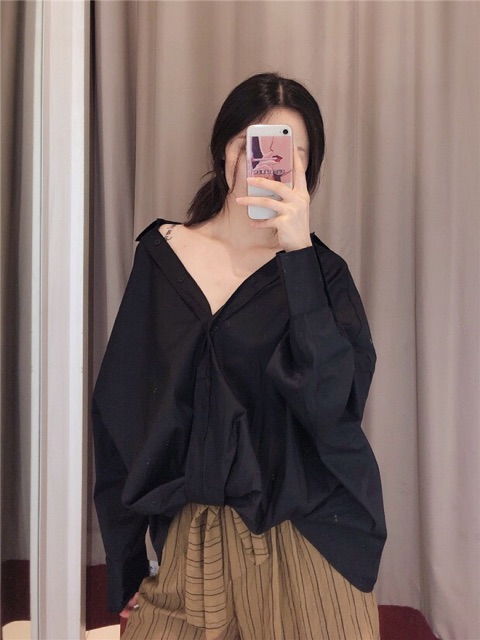 Áo sơ mi kiểu - form rộng
