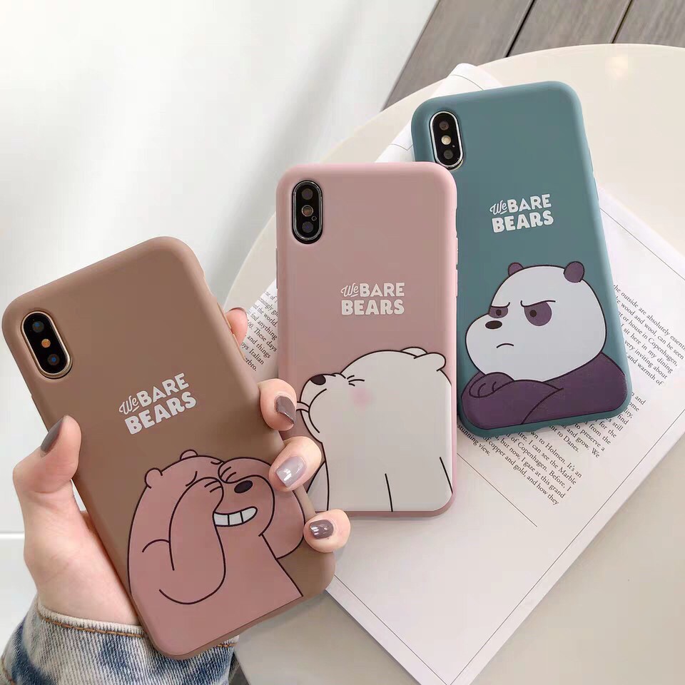 Ốp Lưng iPhone 6 6s 5 5s SE 2020 7 8 Plus 11 12 X Xs Max XR OPPO A15 A15s A53 A33 A52 A92 2020 Realme C11 C15 3 Pro 5 5i 5s 6 6i C3 Cartoon Bear Soft Case Cover