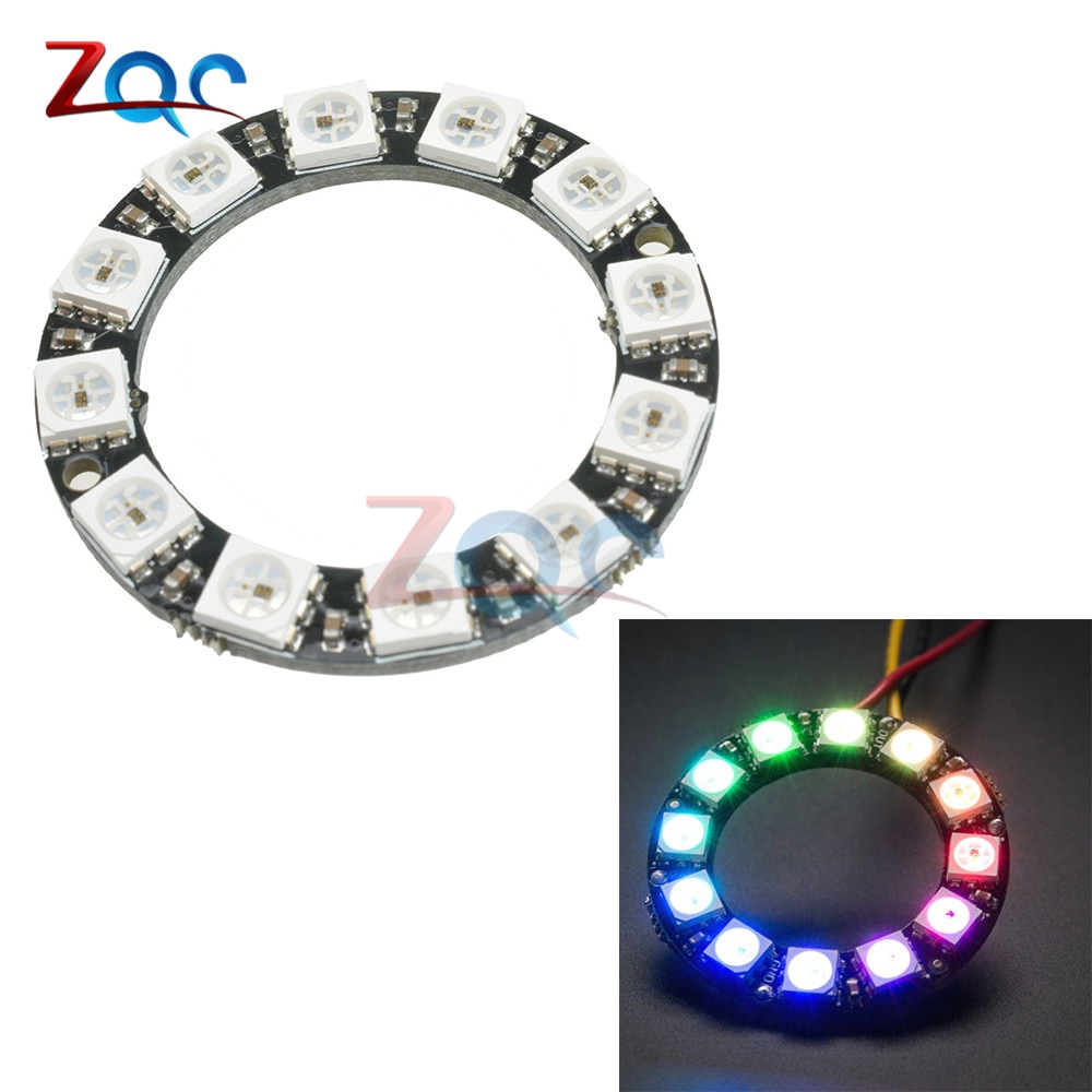 Ws2812b rgb led ring 12 bit ws2812 5050 rgb led với module điều khiển tích hợp