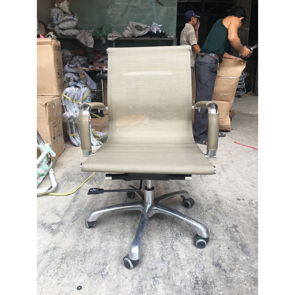 Ghế lưới văn phòng lưng trung chân nhôm TM002A (Hàng loại 1)