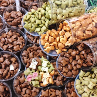 Bánh gấu mix 4 vị: Hộp 500g