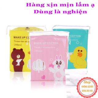 Bông tẩy trang gấu vịt Gói 200 miếng
