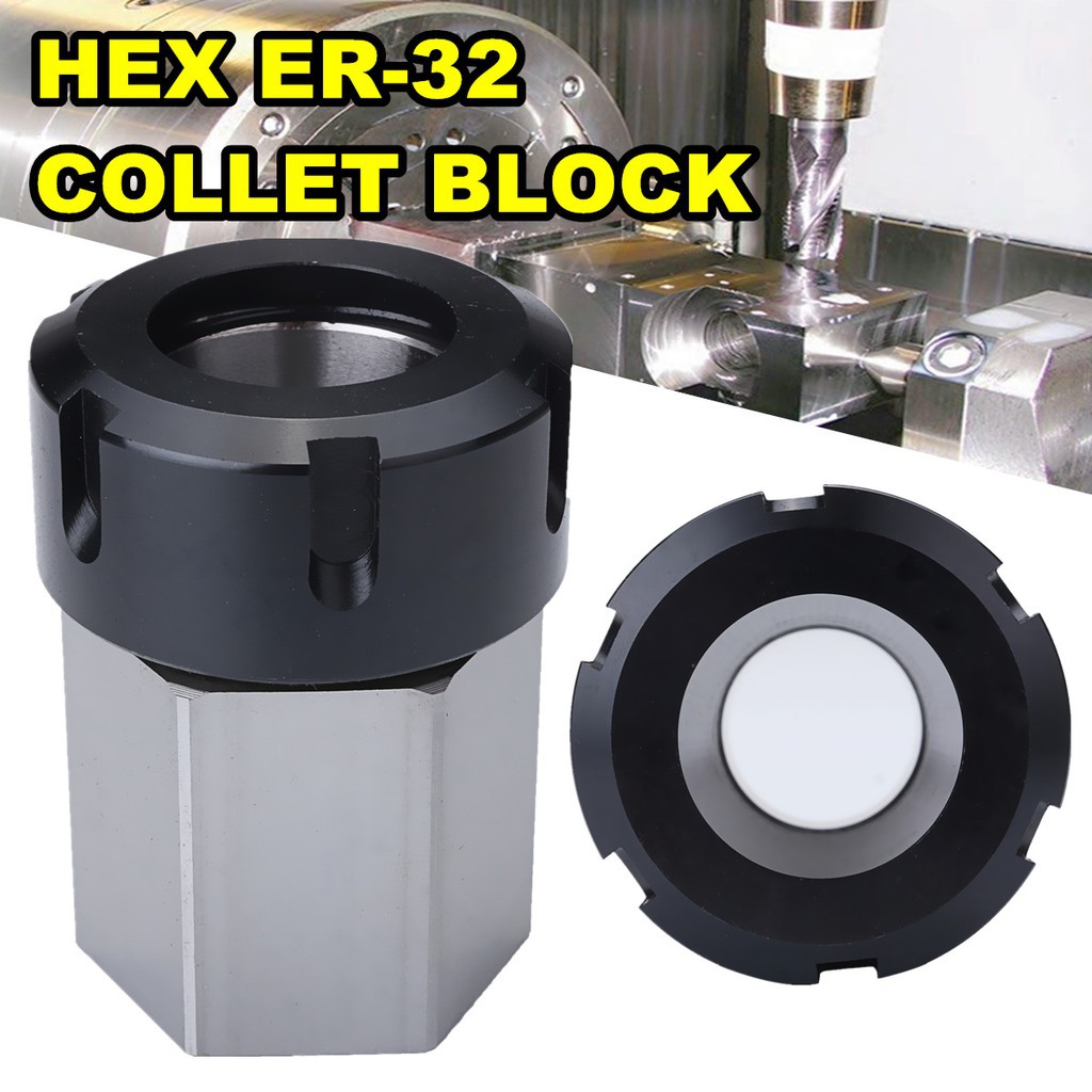 ER32 Hex Collet Block Spring Chuck Collet Holder For CNC Lathe Engraving Machine