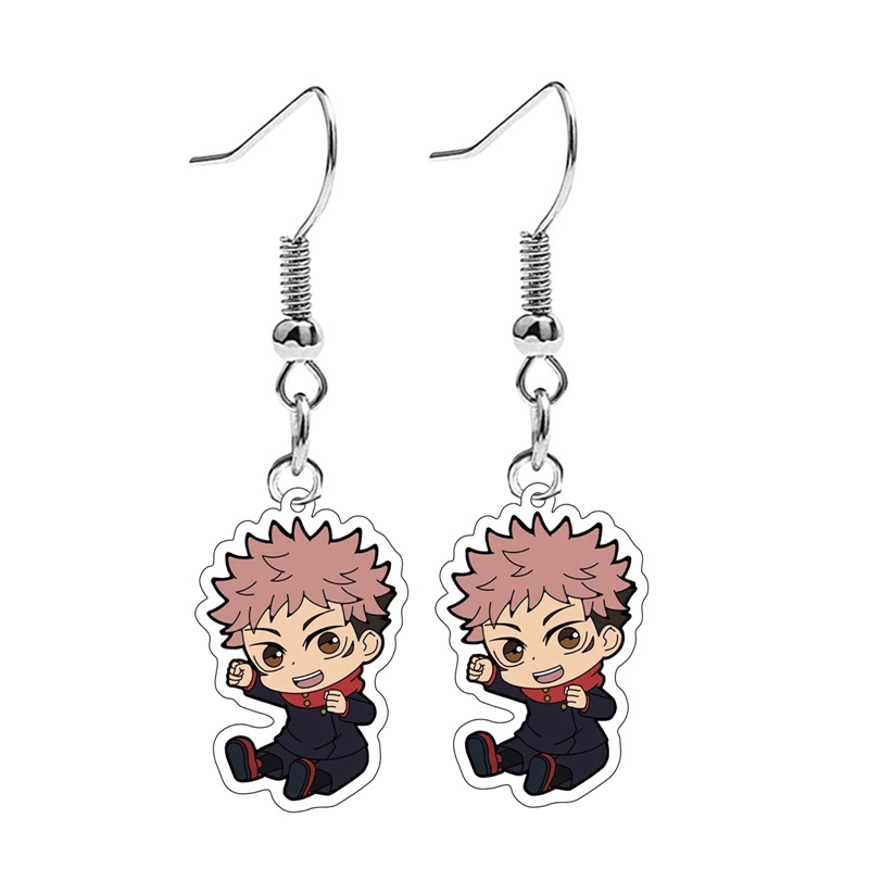 Khuyên tai họa tiết nhân vật Jujutsu Kaisen tùy chọn xinh xắn