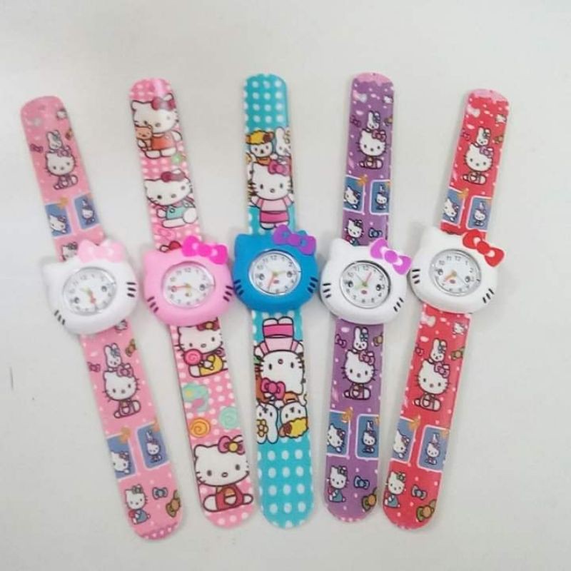 ( Loại 1 ) Đồng hồ đập tay Hello Kitty xinh cho bé