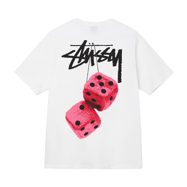 Áo Thun Ngắn Tay In Hình Xúc Xắc Stussy Cho Nam Và Nữ