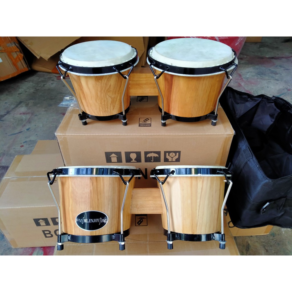 Bán sỉ lẻ cặp trống Bongo gỗ 7in 8in