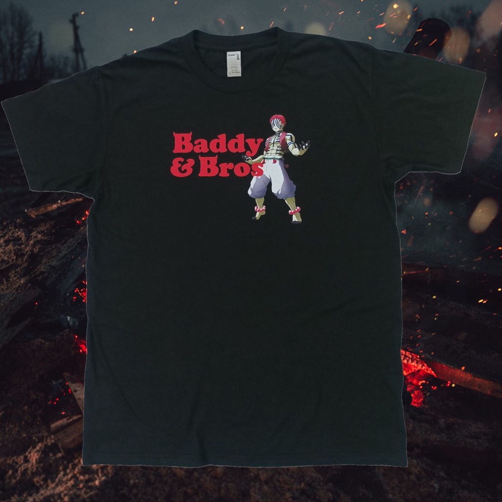 Áo thun Akaza Kimetsu no Yaiba Thanh gươm diệt quỷ Baddy And Bros Tee Form Rộng