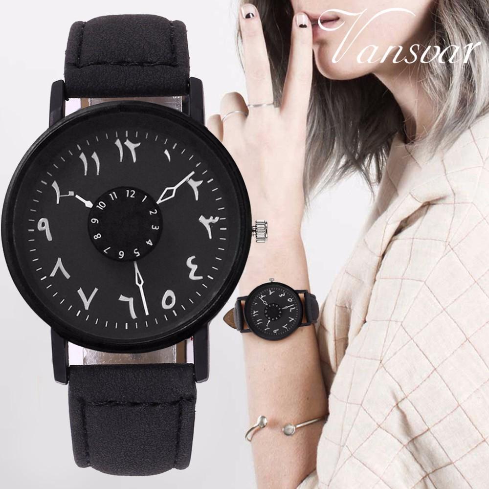 Đồng hồ Quartz nữ mặt số La Mã dây da thời trang