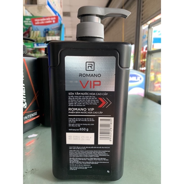 Sữa Tắm Nước Hoa Cao Cấp  Romano Vip 650g