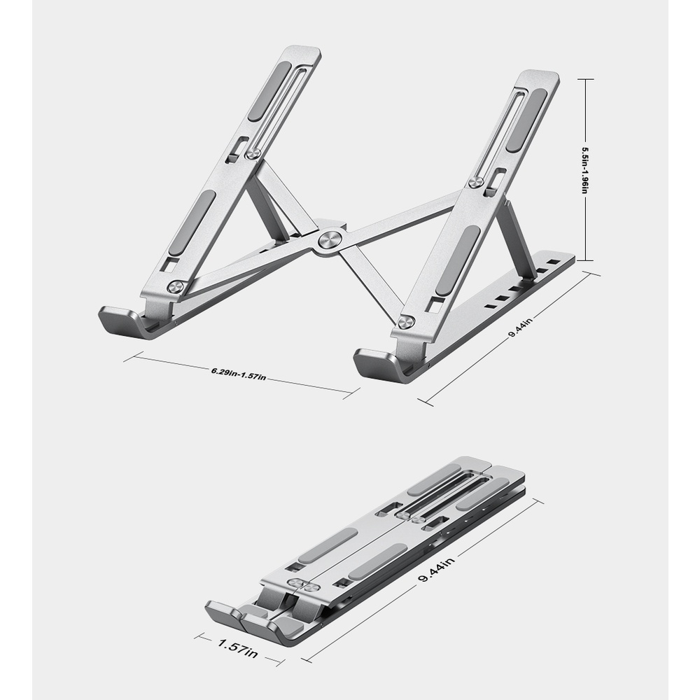 Giá đỡ máy tính xách tay Nhôm MACBOOK IPAD N3 Nhôm Chiều cao điều chỉnh Máy tính xách tay Kích thước giá đỡ máy tính bản