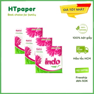 💥 combo 30 gói khăn giấy ăn napkin indo hồng 33 cm x 33 cm - htpaper