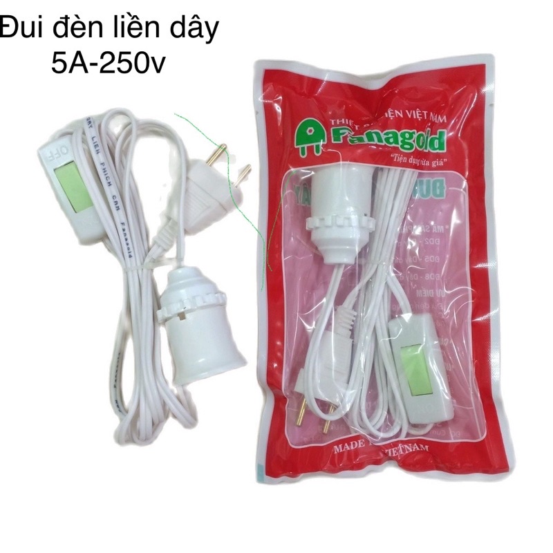 Đui đèn liền dây có công tắc và phích cắm dài 3m- 5m 5A-250v loại tốt sẵn hàng