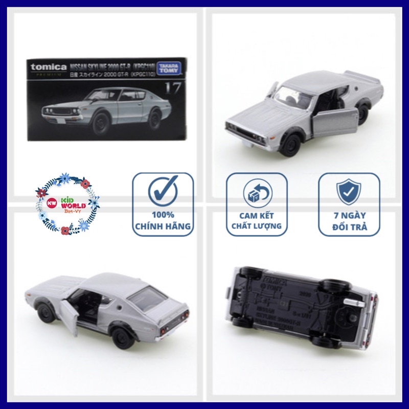 Xe mô hình Tomica Premium Nissan Skyline 2000 GT-R (KPGC110). MS: 254. Tỷ lệ 1:61.