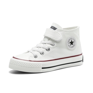 Giày trẻ em Converse 2022 mùa xuân mới giày vải thoáng khí mềm mại dưới chống trượt giày thể thao trẻ em giày trắng