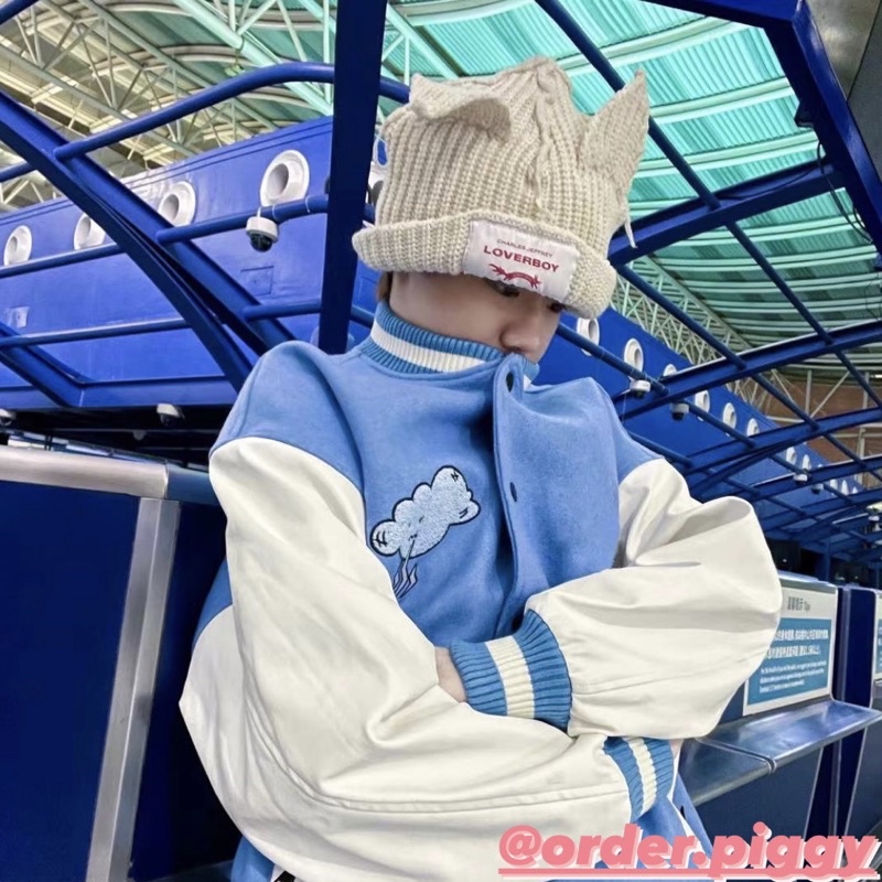 Áo CASHRULES Varsity Jacket Blue Sky - Chính Hãng