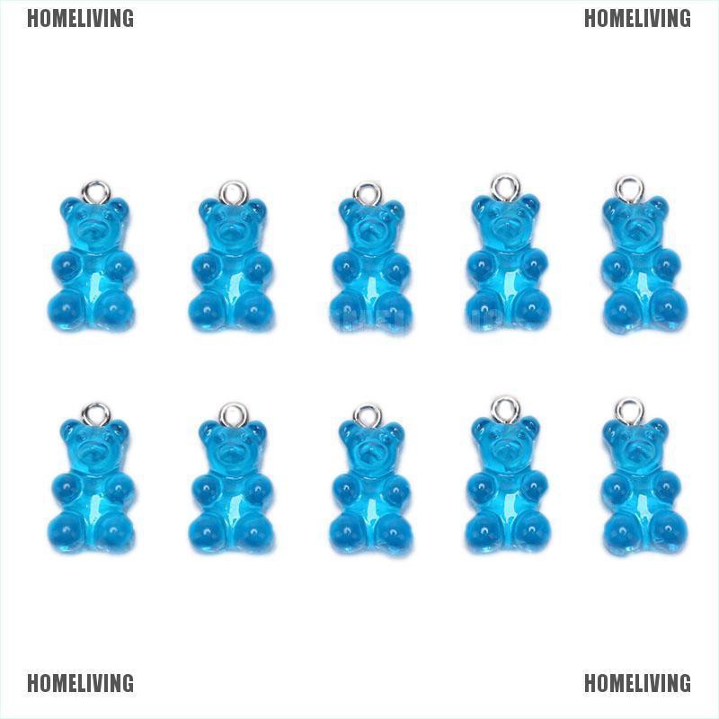 Set 10 Mặt Vòng cổ / Bông Tai Hình Gấu Gummy DIY