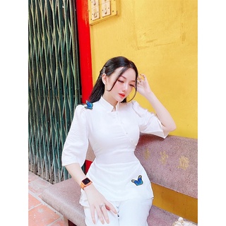 bộ lam bướm cột eo - lụa cao cấp