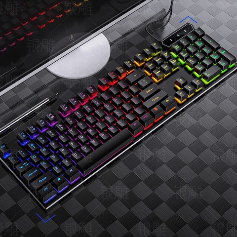 Bàn Phím YINDIAO V4 Chuyên Game Đèn LED 7 màu xuyên Phím