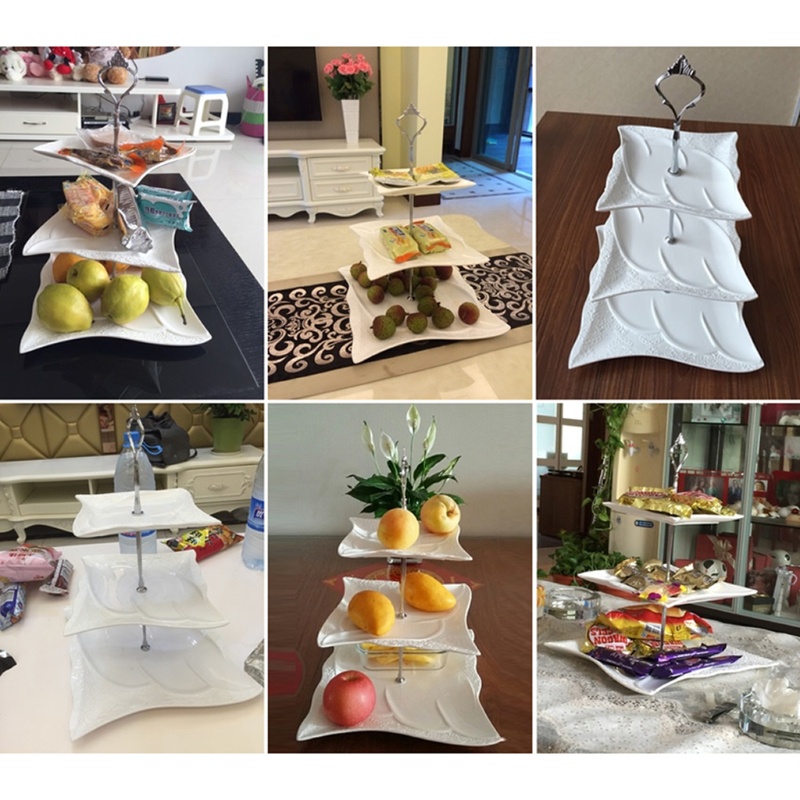 Aoto Giá Đỡ 3 Tầng Trưng Bày Bánh Cupcake / Thức Ăn / Tiệc Cưới