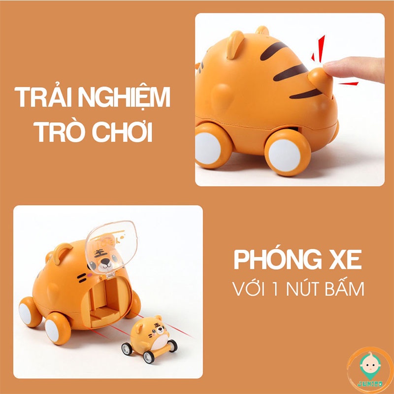 Ô tô đồ chơi trẻ em cho bé trai bé gái xe hình thú thông minh cho bé JUMICO OTT