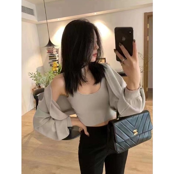 Áo Khoác cardigan Dệt Kim Tay Dài Phong Cách Hàn Quốc Thời Trang Cho Nữ